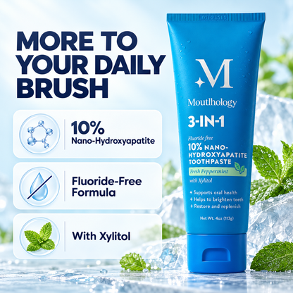 10% nano-hydroxyapatite fluoride-free toothpaste with xylitol