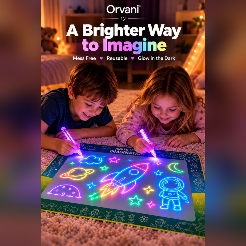 Children enjoying Orvani GlowDraw